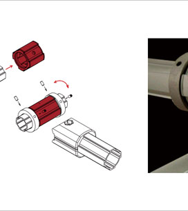 精益管旋轉套安裝示意圖 精益管旋轉套安裝示意圖