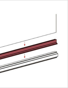 精益管玻璃卡槽安裝示意圖 精益管玻璃卡槽安裝示意圖