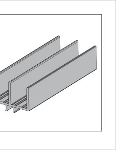 鋁合金雙槽滑道型材三維圖 鋁合金雙槽滑道型材三維圖