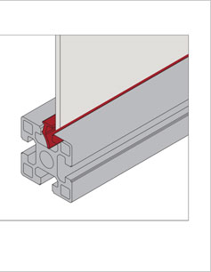 鋁型材單耳槽條安裝示意圖 鋁型材單耳槽條安裝示意圖