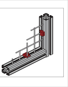 鋁型材網片夾塊安裝示意圖 鋁型材網片夾塊安裝示意圖