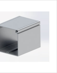 8080鋁合金線槽型材三維圖 8080鋁合金線槽型材三維圖