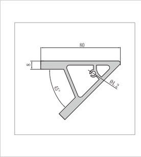 45度強(qiáng)力角鋁型材二維圖 45度強(qiáng)力角鋁型材二維圖