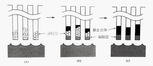 鋁型材氫氧化物凝膠的形成示意圖 鋁型材氫氧化物凝膠的形成示意圖