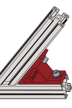 45度鋁型材角件安裝示意圖 45度鋁型材角件安裝示意圖