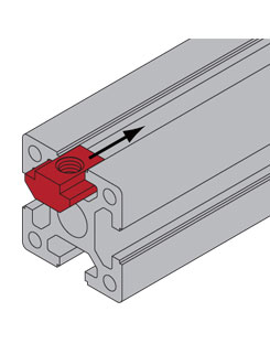鋁型材滑塊螺母安裝示意圖 鋁型材滑塊螺母安裝示意圖