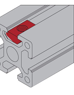 鋁型材彈性螺母安裝示意圖 鋁型材彈性螺母安裝示意圖