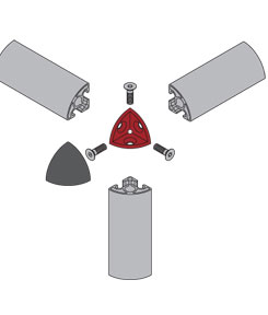 鋁型材三維角連接件安裝示意圖 鋁型材三維角連接件安裝示意圖