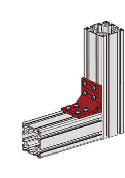 鋁型材強力角碼安裝示意圖 鋁型材強力角碼安裝示意圖