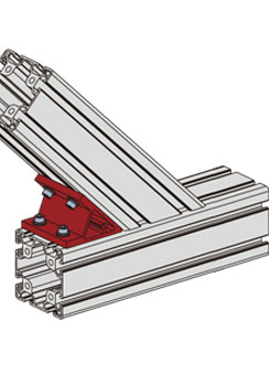 45度鋁型材角碼安裝示意圖 45度鋁型材角碼安裝示意圖