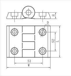尼龍合頁(yè)二維圖 尼龍合頁(yè)二維圖