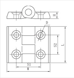 尼龍合頁(yè)二維圖 尼龍合頁(yè)二維圖