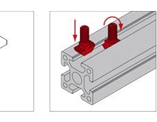 T型螺栓安裝示意圖 T型螺栓安裝示意圖