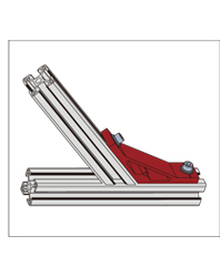 135度鋁型材角件安裝示意圖 135度鋁型材角件安裝示意圖