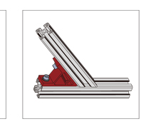 45度鋁型材角件安裝示意圖 45度鋁型材角件安裝示意圖